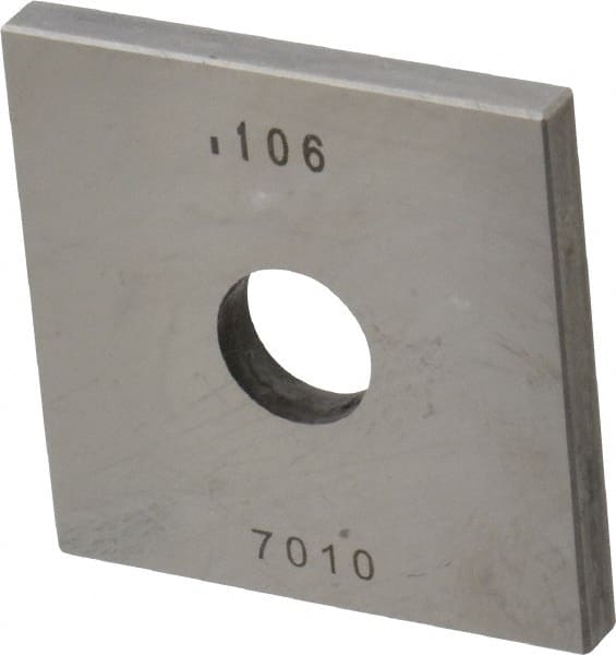 Value Collection - 0.106" Square Steel Gage Block - Accuracy Grade 0, Includes NIST Traceability Certification - Exact Tooling