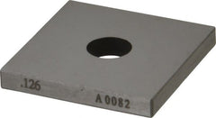 Value Collection - 0.126" Square Steel Gage Block - Accuracy Grade 0, Includes NIST Traceability Certification - Exact Tooling