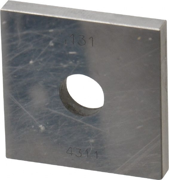 Value Collection - 0.131" Square Steel Gage Block - Accuracy Grade 0, Includes NIST Traceability Certification - Exact Tooling