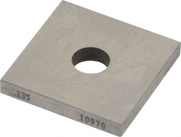 Value Collection - 0.135" Square Steel Gage Block - Accuracy Grade 0, Includes NIST Traceability Certification - Exact Tooling