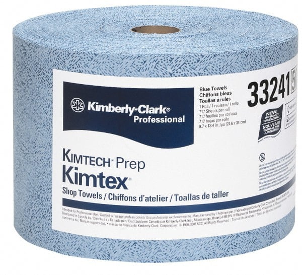 Kimtech - Dry Clean Room/Lab/Critical Task Wipes - Jumbo Roll, 13-3/8" x 9-5/8" Sheet Size, Blue - Exact Tooling