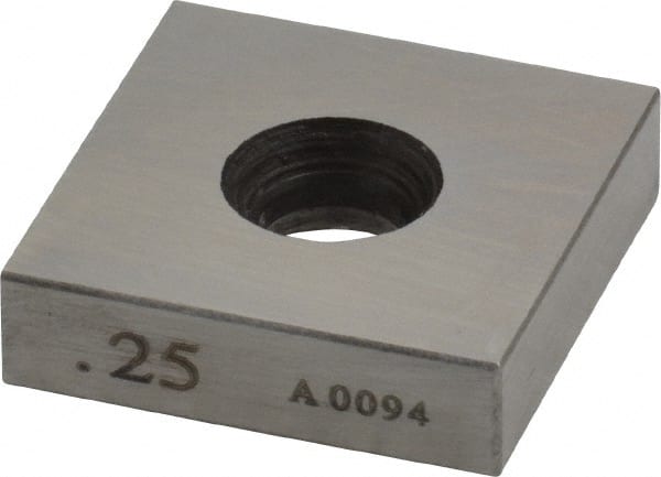 Value Collection - 0.25" Square Steel Gage Block - Accuracy Grade 0, Includes NIST Traceability Certification - Exact Tooling
