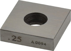 Value Collection - 0.25" Square Steel Gage Block - Accuracy Grade 0, Includes NIST Traceability Certification - Exact Tooling