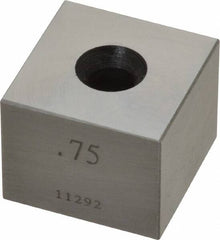Value Collection - 0.75" Square Steel Gage Block - Accuracy Grade 0, Includes NIST Traceability Certification - Exact Tooling