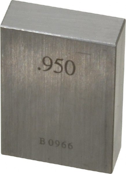 Value Collection - 0.95" Square Steel Gage Block - Accuracy Grade 0, Includes NIST Traceability Certification - Exact Tooling