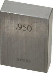 Value Collection - 0.95" Square Steel Gage Block - Accuracy Grade 0, Includes NIST Traceability Certification - Exact Tooling