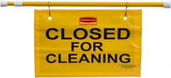 Rubbermaid - "Closed for Cleaning", 13" Long x 50" Wide, Safety Sign - Use for Accident Prevention - Exact Tooling