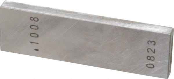 Value Collection - 0.1008" Rectangular Steel Gage Block - Accuracy Grade 0, Includes NIST Traceability Certification - Exact Tooling