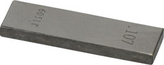 Value Collection - 0.107" Rectangular Steel Gage Block - Accuracy Grade 0, Includes NIST Traceability Certification - Exact Tooling
