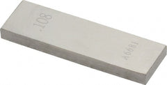 Value Collection - 0.108" Rectangular Steel Gage Block - Accuracy Grade 0, Includes NIST Traceability Certification - Exact Tooling