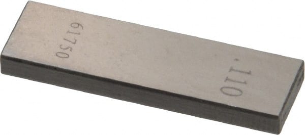 Value Collection - 0.11" Rectangular Steel Gage Block - Accuracy Grade 0, Includes NIST Traceability Certification - Exact Tooling