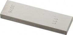 Value Collection - 0.111" Rectangular Steel Gage Block - Accuracy Grade 0, Includes NIST Traceability Certification - Exact Tooling