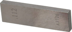 Value Collection - 0.112" Rectangular Steel Gage Block - Accuracy Grade 0, Includes NIST Traceability Certification - Exact Tooling