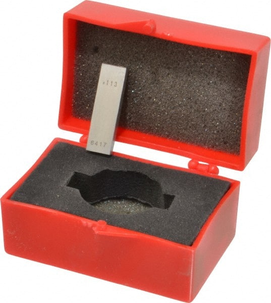 Value Collection - 0.113" Rectangular Steel Gage Block - Accuracy Grade 0, Includes NIST Traceability Certification - Exact Tooling