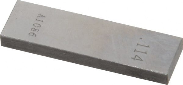 Value Collection - 0.114" Rectangular Steel Gage Block - Accuracy Grade 0, Includes NIST Traceability Certification - Exact Tooling