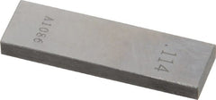 Value Collection - 0.114" Rectangular Steel Gage Block - Accuracy Grade 0, Includes NIST Traceability Certification - Exact Tooling