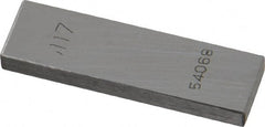 Value Collection - 0.117" Rectangular Steel Gage Block - Accuracy Grade 0, Includes NIST Traceability Certification - Exact Tooling