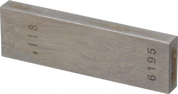 Value Collection - 0.118" Rectangular Steel Gage Block - Accuracy Grade 0, Includes NIST Traceability Certification - Exact Tooling