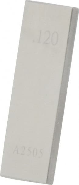 Value Collection - 0.12" Rectangular Steel Gage Block - Accuracy Grade 0, Includes NIST Traceability Certification - Exact Tooling