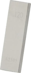Value Collection - 0.12" Rectangular Steel Gage Block - Accuracy Grade 0, Includes NIST Traceability Certification - Exact Tooling