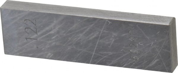 Value Collection - 0.122" Rectangular Steel Gage Block - Accuracy Grade 0, Includes NIST Traceability Certification - Exact Tooling