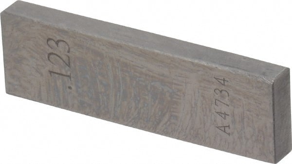 Value Collection - 0.123" Rectangular Steel Gage Block - Accuracy Grade 0, Includes NIST Traceability Certification - Exact Tooling