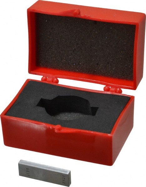 Value Collection - 0.135" Rectangular Steel Gage Block - Accuracy Grade 0, Includes NIST Traceability Certification - Exact Tooling