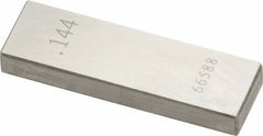 Value Collection - 0.144" Rectangular Steel Gage Block - Accuracy Grade 0, Includes NIST Traceability Certification - Exact Tooling