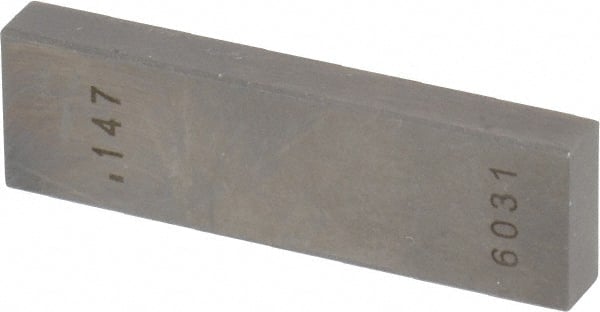 Value Collection - 0.147" Rectangular Steel Gage Block - Accuracy Grade 0, Includes NIST Traceability Certification - Exact Tooling