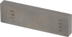 Value Collection - 0.147" Rectangular Steel Gage Block - Accuracy Grade 0, Includes NIST Traceability Certification - Exact Tooling