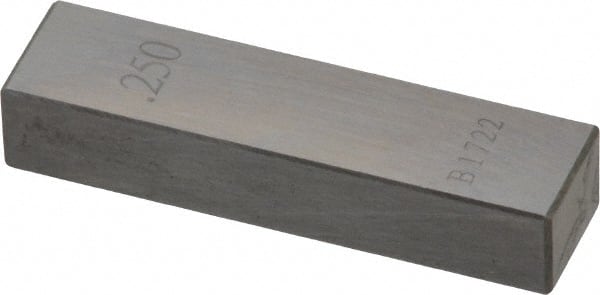 Value Collection - 0.25" Rectangular Steel Gage Block - Accuracy Grade 0, Includes NIST Traceability Certification - Exact Tooling