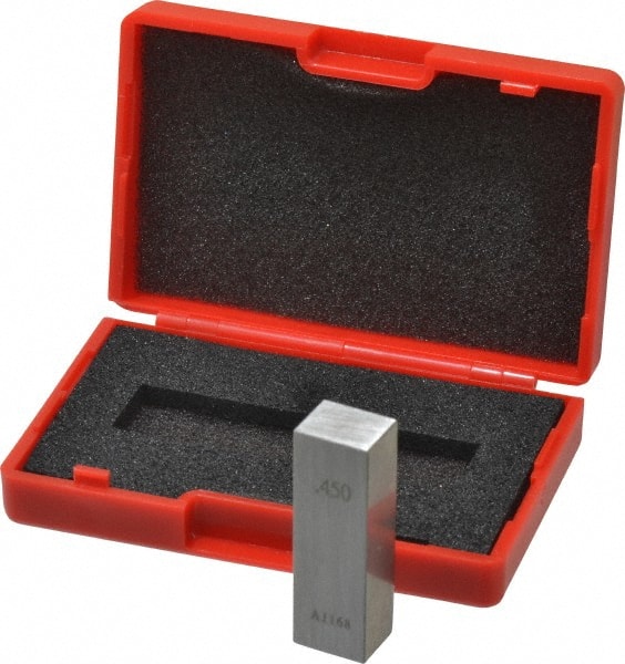 Value Collection - 0.45" Rectangular Steel Gage Block - Accuracy Grade 0, Includes NIST Traceability Certification - Exact Tooling