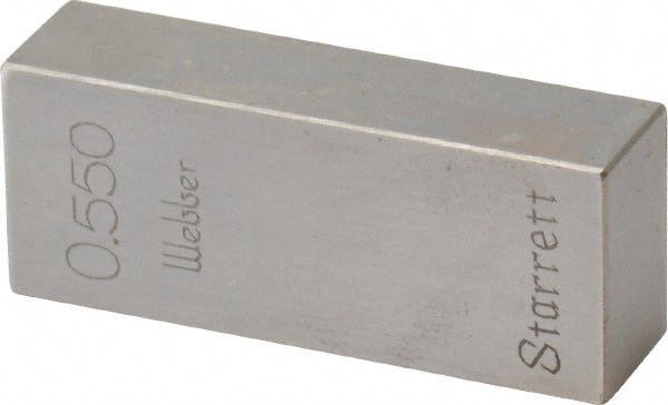 Value Collection - 0.55" Rectangular Steel Gage Block - Accuracy Grade 0, Includes NIST Traceability Certification - Exact Tooling