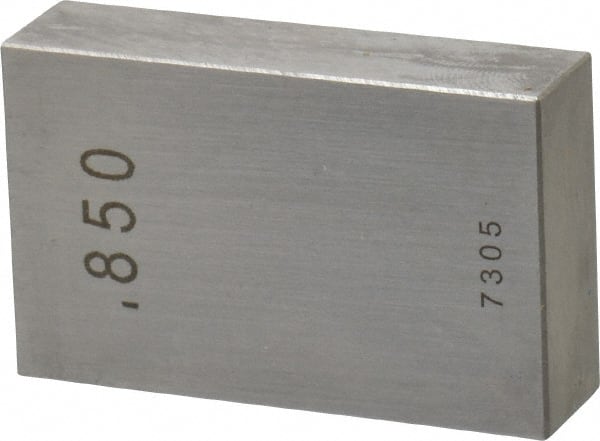 Value Collection - 0.85" Rectangular Steel Gage Block - Accuracy Grade 0, Includes NIST Traceability Certification - Exact Tooling