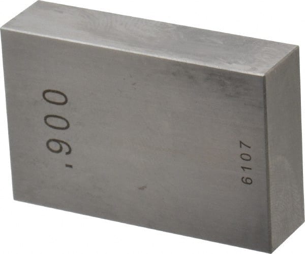 Value Collection - 0.9" Rectangular Steel Gage Block - Accuracy Grade 0, Includes NIST Traceability Certification - Exact Tooling
