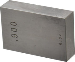 Value Collection - 0.9" Rectangular Steel Gage Block - Accuracy Grade 0, Includes NIST Traceability Certification - Exact Tooling
