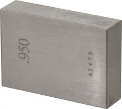 Value Collection - 0.95" Rectangular Steel Gage Block - Accuracy Grade 0, Includes NIST Traceability Certification - Exact Tooling