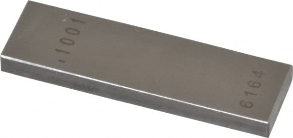 Value Collection - 0.1001" Rectangular Steel Gage Block - Accuracy Grade AS-1, Includes NIST Traceability Certification - Exact Tooling