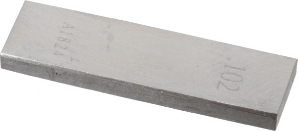 Value Collection - 0.102" Rectangular Steel Gage Block - Accuracy Grade AS-1, Includes NIST Traceability Certification - Exact Tooling