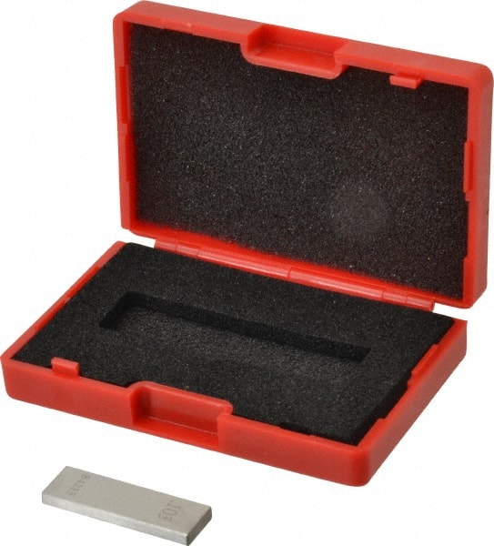 Value Collection - 0.103" Rectangular Steel Gage Block - Accuracy Grade AS-1, Includes NIST Traceability Certification - Exact Tooling