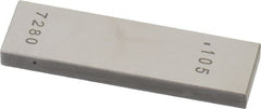 Value Collection - 0.105" Rectangular Steel Gage Block - Accuracy Grade AS-1, Includes NIST Traceability Certification - Exact Tooling