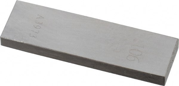 Value Collection - 0.106" Rectangular Steel Gage Block - Accuracy Grade AS-1, Includes NIST Traceability Certification - Exact Tooling