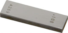 Value Collection - 0.108" Rectangular Steel Gage Block - Accuracy Grade AS-1, Includes NIST Traceability Certification - Exact Tooling