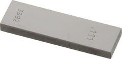 Value Collection - 0.111" Rectangular Steel Gage Block - Accuracy Grade AS-1, Includes NIST Traceability Certification - Exact Tooling
