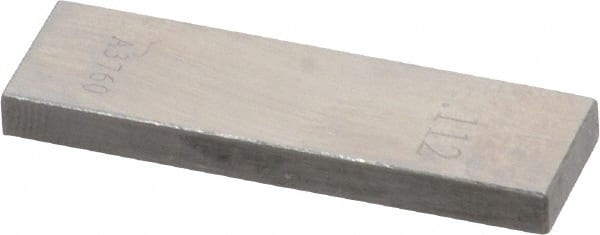 Value Collection - 0.112" Rectangular Steel Gage Block - Accuracy Grade AS-1, Includes NIST Traceability Certification - Exact Tooling