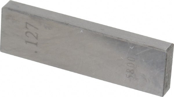 Value Collection - 0.127" Rectangular Steel Gage Block - Accuracy Grade AS-1, Includes NIST Traceability Certification - Exact Tooling