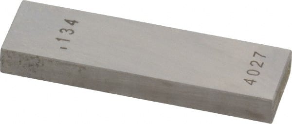 Value Collection - 0.134" Rectangular Steel Gage Block - Accuracy Grade AS-1, Includes NIST Traceability Certification - Exact Tooling