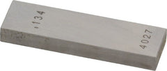 Value Collection - 0.134" Rectangular Steel Gage Block - Accuracy Grade AS-1, Includes NIST Traceability Certification - Exact Tooling