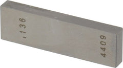 Value Collection - 0.136" Rectangular Steel Gage Block - Accuracy Grade AS-1, Includes NIST Traceability Certification - Exact Tooling