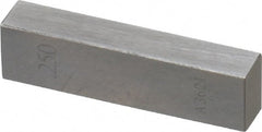 Value Collection - 0.25" Rectangular Steel Gage Block - Accuracy Grade AS-1, Includes NIST Traceability Certification - Exact Tooling